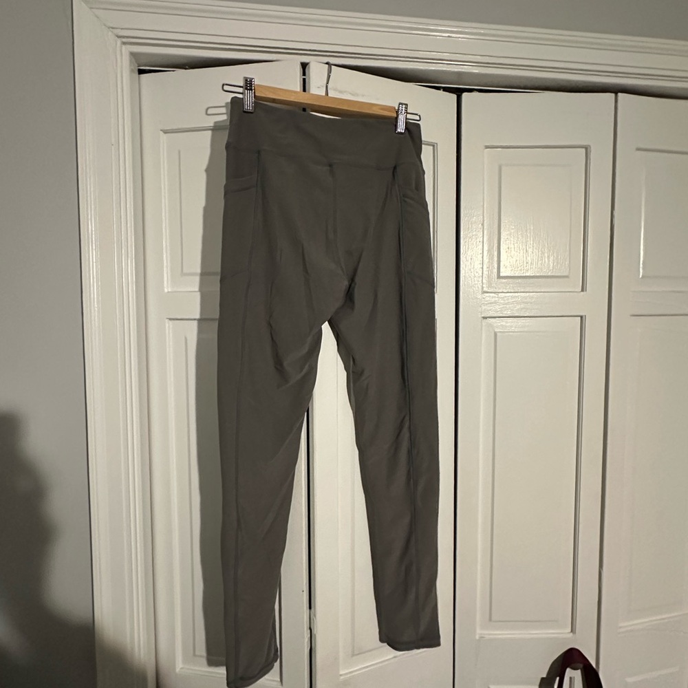 Wolven Taupe High-Waisted Leggings - Picture 8 of 8
